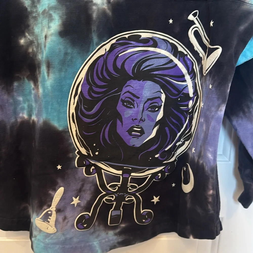 DISNEY PARKS HAUNTED MANSION SPIRIT TIE DIE JERSEY XS - Picture 2 of 7